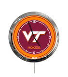 Virginia Tech University 16" Multi Color LED Wall Clock