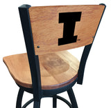 Illinois Fighting Illini L038 Laser Engraved Bar Stool by Holland Bar Stool