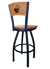 Kansas Jayhawks L038 Laser Engraved Bar Stool by Holland Bar Stool