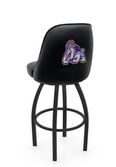 James Madison University L048 Swivel Bar Stool with Full Bucket Seat | NCAA James Madison University Full Bucket Bar Stool with Dukes Logo
