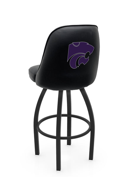 Kansas State L048 Swivel Bar Stool with Full Bucket Seat | NCAA Kansas State Full Bucket Bar Stool with Wildcats Logo