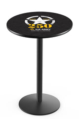 L214 Black Wrinkle United States Army 250th Anniversary Pub Table | Army VFW Pub Tables