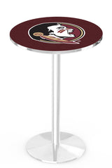 L214 Chrome Florida State Seminoles Head Pub Table
