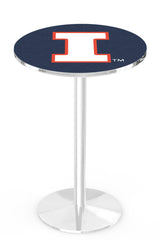 L214 Chrome Illinois Fighting Illini Pub Table