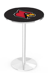 L214 Chrome Louisville Cardinals Pub Table