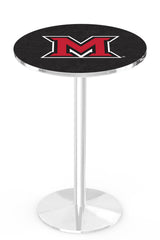 L214 Chrome Miami University RedHawks Pub Table