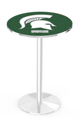 L214 Chrome Michigan State Spartans Pub Table