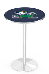 L214 Chrome Notre Dame Leprechaun Pub Table