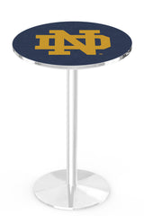 L214 Chrome Notre Dame ND Pub Table