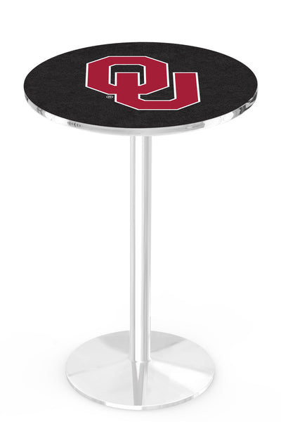 L214 Chrome Oklahoma Sooners Pub Table