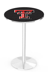 L214 Chrome Texas Tech Red Raiders Pub Table