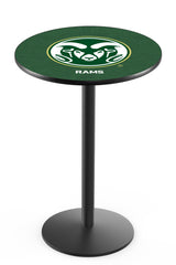 L214 Black Wrinkle Colorado State Rams Pub Table
