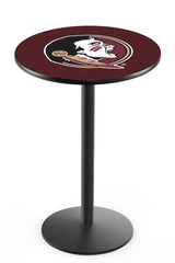L214 Black Wrinkle Florida State Seminoles Head Pub Table