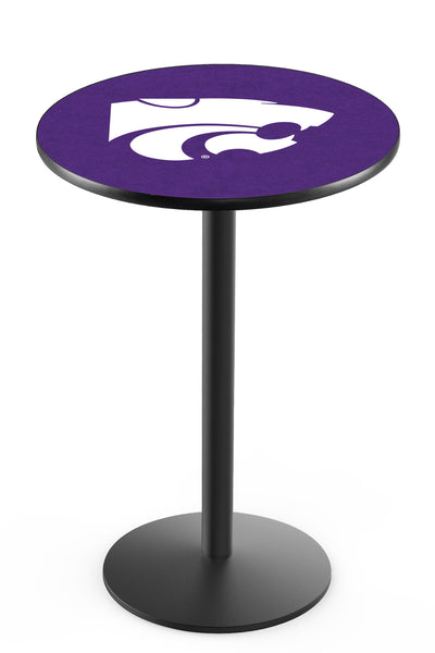 L214 Black Wrinkle Kansas State Wildcats Pub Table