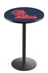 L214 Black Wrinkle Ole Miss Rebels Pub Table