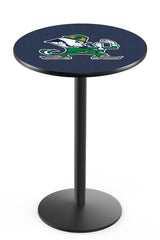 L214 Black Wrinkle Notre Dame Leprechaun Pub Table
