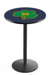 L214 Black Wrinkle Notre Dame Shamrock Pub Table