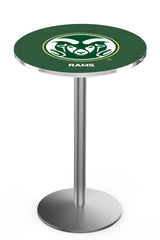 L214 Black Wrinkle Colorado State Rams Pub Table