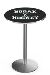 L214 Stainless North Dakota Nodak Hockey Pub Table