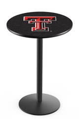 L214 Black Wrinkle Texas Tech Red Raiders Pub Table