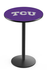 L214 Black Wrinkle Texas Christian University Horned Frogs Pub Table