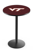 L214 Black Wrinkle Virginia Tech Hookies Pub Table