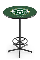 L216 Black Wrinkle Colorado State Rams Pub Table