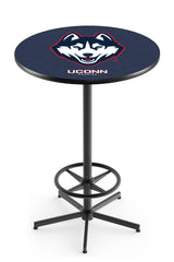 L216 Black Wrinkle University of Connecticut Huskies Pub Table