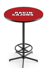 L216 Black Wrinkle Louisiana Ragin Cajuns Pub Table