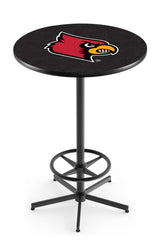 L216 Black Wrinkle Louisville Cardinals Pub Table