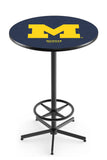 L216 Black Wrinkle University of Michigan Wolverines Pub Table