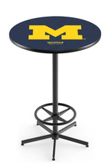 L216 Black Wrinkle University of Michigan Wolverines Pub Table