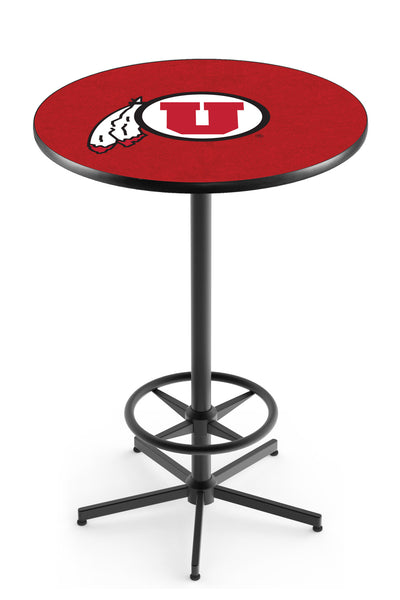 L216 Black Wrinkle Utah Utes Pub Table