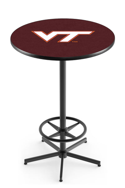 L216 Black Wrinkle Virginia Tech Hookies Pub Table