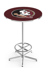 L216 Chrome Florida State Seminoles Head Pub Table