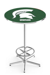 L216 Chrome Michigan State Spartans Pub Table