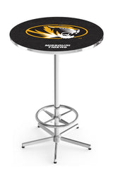 L216 Chrome University of Missouri Tigers Pub Table