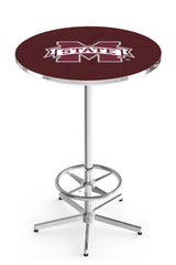 L216 Chrome Mississippi State University Pub Table