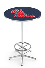 L216 Chrome Ole Miss Rebels Pub Table
