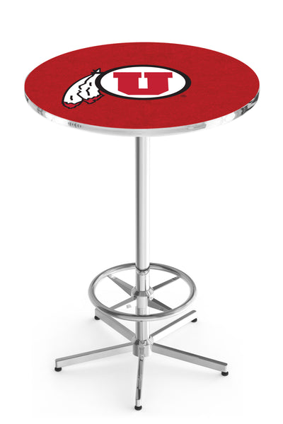 L216 Chrome Utah Utes Pub Table
