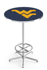 L216 Chrome West Virginia Mountaineers Pub Table