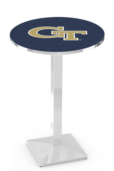 L217 Chrome Georgia Tech Pub Table