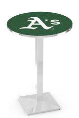 Oakland Athletics L217 Chrome MLB Pub Table