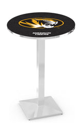 L217 Chrome University of Missouri Tigers Pub Table