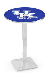 L217 Chrome University of Kentucky UK Script Pub Table
