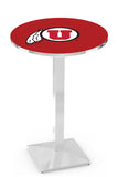 L217 Chrome Utah Utes Pub Table