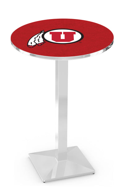 L217 Chrome Utah Utes Pub Table