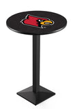 L217 Black Wrinkle Louisville Cardinals Pub Table