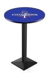 L217 Black Wrinkle Texas Rangers 2023 World Series Champions Pub Table