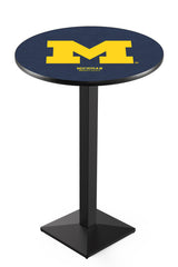 Black Wrinkle University of Michigan Wolverines Pub Table